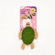 Euro Cat Toys Krem Yeşil Peluş Kapumbağa Kedi Oyuncağı