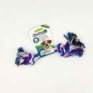 Euro Dog Beyaz Mavi Mor 15 cm İki Düğümlü Kalın Diş Kaşıma İpi Köpek Oyuncağı