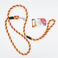 Euro Dog Kırmızı Sarı 8 mm x 120 cm Köpek Gezdirme Tasması