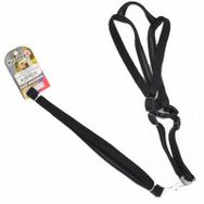 Euro Dog Siyah 20 mm 120 cm Köpek Uzatma Tasması ve Göğüs Tasması Takımı