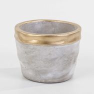 Euro Flora Dore Bantlı Beton 12x9 cm Saksı