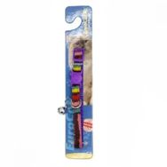 EuroCat 28 cm Mor Renkli Desenli Zilli Kedi Boyun Tasması