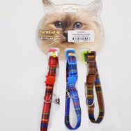 Eurocat Kedi Ekose Desenli 10 mm 28 cm 3 Adet 2 Boyun Tasması