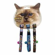 Eurocat Mavi Çiçek Desenli Çıngıraklı Kedi Boyun Tasması