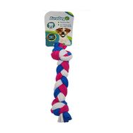 Eurodog 15 cm Mavi-Kırmızı-Beyaz Çift Düğümlü Diş İpi Köpek Oyuncağı