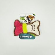 Eurodog 16x10 cm Renkli Peluş Kemik Köpek Oyuncağı