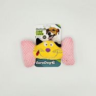 Eurodog 19,5x11 cm Pembe Örgü Peluş Kemik Köpek Oyuncağı