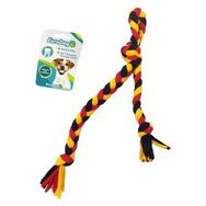 Eurodog 42 cm Sarı-Kırmızı-Siyah Üç Düğümlü Diş İpi Köpek Oyuncağı