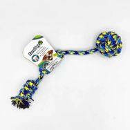 Eurodog Burgulu Tek Top Yeşil Sarı Mavi 30 cm Diş İpi