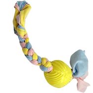 Eurodog Puppy Toys Sarı 36 cm Diş İpli Kauçuk Top Yavru Köpek Oyuncağı