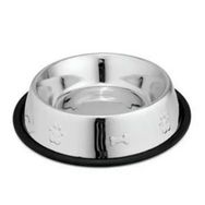 Eurogold 24 Oz Desenli Çelik Köpek Mama Kabı