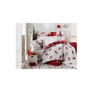 Ev & Home EP-017020 Kolay Ütülenir Geyik Bordo Tek Kişilik Nevresim Takımı
