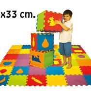 EVA Geometrik Şekiller 7 mm 33x33 cm Puzzle Oyun Matı