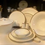 Evaliza Coupe Paisley Gold 60 Parça Yemek Takımı