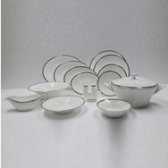 Evaliza Coupe Paisley Platin 60 Parça 12 Kişilik Yemek Takımı