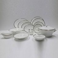 Evaliza Paisley Platin 60 Parça 12 Kişilik Yemek Takımı