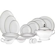 Evaliza Perla 101 Parça Platin Yemek Takımı