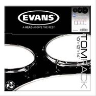 Evans ETP-ONX2-F 10+12+14 Tom Kumlu Siyah Fusıon Kitli Davul Derisi