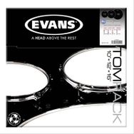 Evans ETP-ONX2-R 10+12+16 Tom Kumlu Siyah Rock Kit Çift Katlı Davul Derisi
