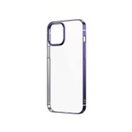 Evastore Apple iPhone 11 Pixel Mor Kenarlı Şeffaf Kapak Kılıf