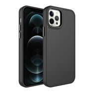 Evastore Apple iPhone 12 Pro Metal Çerçeve ve Buton Tasarımlı Sert Botox Kapak Kılıf