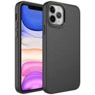 Evastore Apple iPhone 12 Pro Metal Çerçeve ve Buton Tasarımlı Silikon Luna Kapak Kılıf