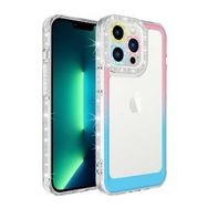 Evastore Apple iPhone 12 Pro Simli ve Renk Geçiş Tasarımlı Lens Korumalı Park Kapak Kılıf