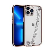 Evastore Apple iPhone 12 Pro Taş Süslemeli Kamera Korumalı El Tutamaçlı Blazer Kapak Kılıf