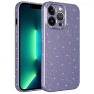 Evastore Apple iPhone 13 Pro Kamera Korumalı Simli Lüks Zore Koton Kapak Kılıf