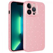Evastore Apple iPhone 13 Pro Max Kamera Korumalı Simli Lüks Zore Koton Kapak Kılıf