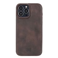 Evastore Apple iPhone 13 Pro Max Uyumlu Hull TN3 Kahve Deri Arka Kapak Kılıf