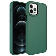 Evastore Apple iPhone 13 Pro Metal Çerçeve ve Buton Tasarımlı Sert Botox Kapak Kılıf