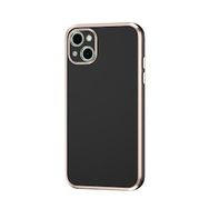 Evastore Apple iPhone 14 Kamera Korumalı Altın Kenar Tasarım Silikon Kılıf
