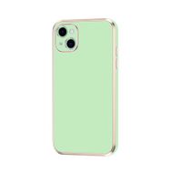 Evastore Apple iPhone 14 Plus Kamera Korumalı Altın Kenar Tasarım Silikon Kılıf