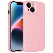 Evastore Apple iPhone 14 Plus Kamera Korumalı Simli Lüks Koton Kapak Kılıf