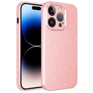 Evastore Apple iPhone 14 Pro Kamera Korumalı Simli Parıltılı Lüks Kılıf