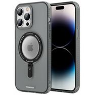 Evastore Apple iPhone 14 Pro Max Magsafe Şarj Özellikli Youngkit Rock Serisi Siyah Kapak Kılıf