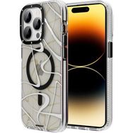 Evastore Apple iPhone 14 Pro Max Magsafe Şarj Özellikli Youngkit Water-Ink Serisi Siyah Kapak Kılıf