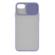 Evastore Apple iphone 7/8 Kamera Korumalı Sürgülü Yarı Şeffaf Mat Kılıf