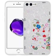 Evastore Apple iPhone 8 Plus Desenli Sert Silikon Mumila Kapak Kılıf