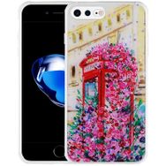 Evastore Apple iPhone 8 Plus Simli Desenli Kamera Korumalı Parlak Popy Kapak Kılıf