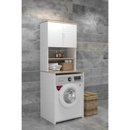 Evdemo Beyaz Çamaşır Makinesi Üstü Banyo Dolabı Rafı