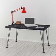 Evdemo Solo Mermer Siyah Çalışma Masası