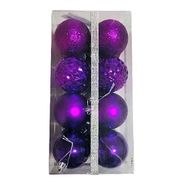 Event Party Store Mor 6 cm 16'lı Yılbaşı Top Ağaç Süsü Karma Set
