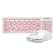 Everest KM-01K Pembe Usb Yuvarlak Tuşlu 3D Mouse Combo LC Layout