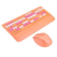Everest KM-6281 Candy Turuncu Renkli Tuşlu Kablosuz Q Multimedia Klavye + Mouse Set