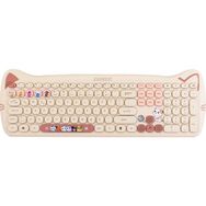 Everest KM-6283 Catty Sarı Renkli Tuşlu Kablosuz Q Multimedia Klavye + Mouse + Pad Set