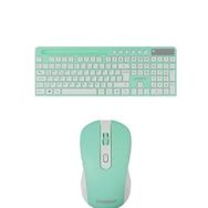 Everest KM-730 Yeşil Beyaz Kablosuz Q Multimedia Klavye + Mouse Set