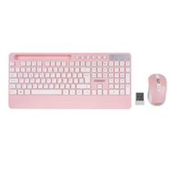 Everest KM-9676 Pembe Kablosuz Klavye Mouse Seti