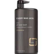 Every Man Jack 945 ml 3in1 Sandalwood Şampuan+Saç Kremi+Vücut Şampuanı